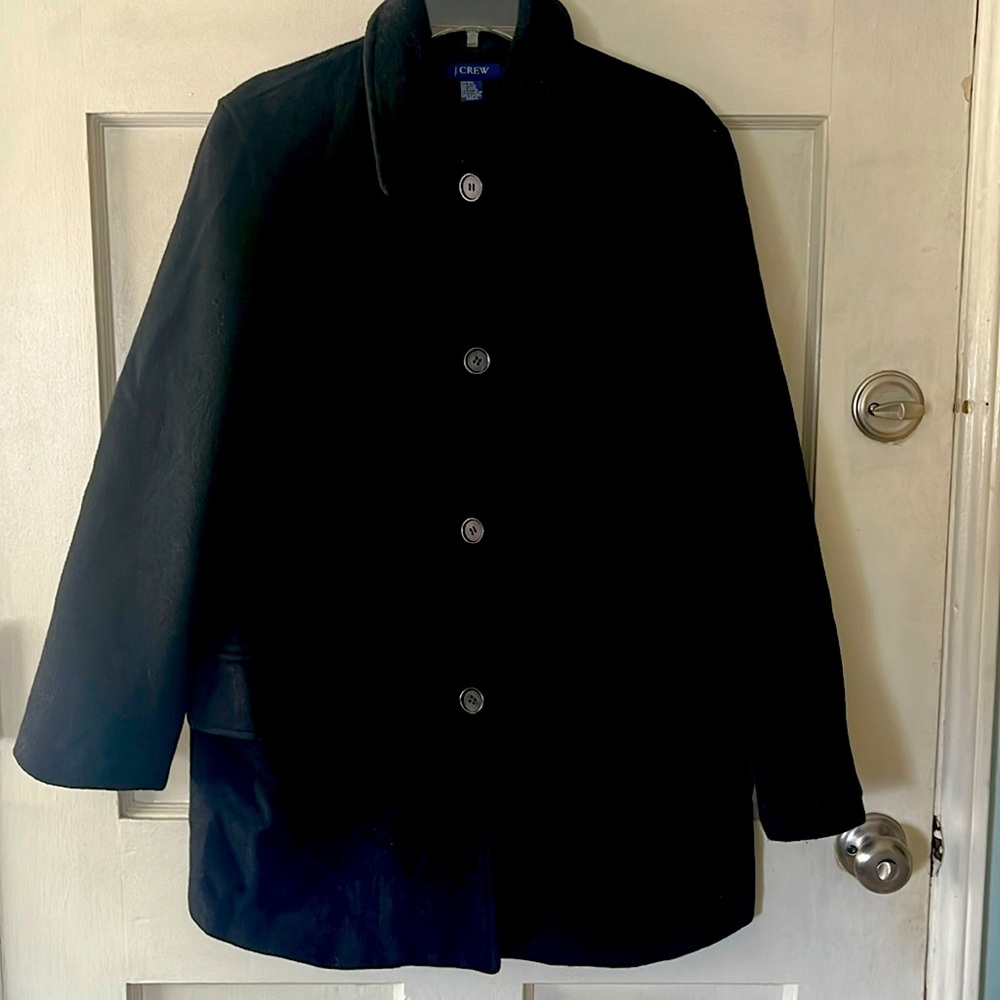 J.Crew Black Wool and Nylon Jacket (M)